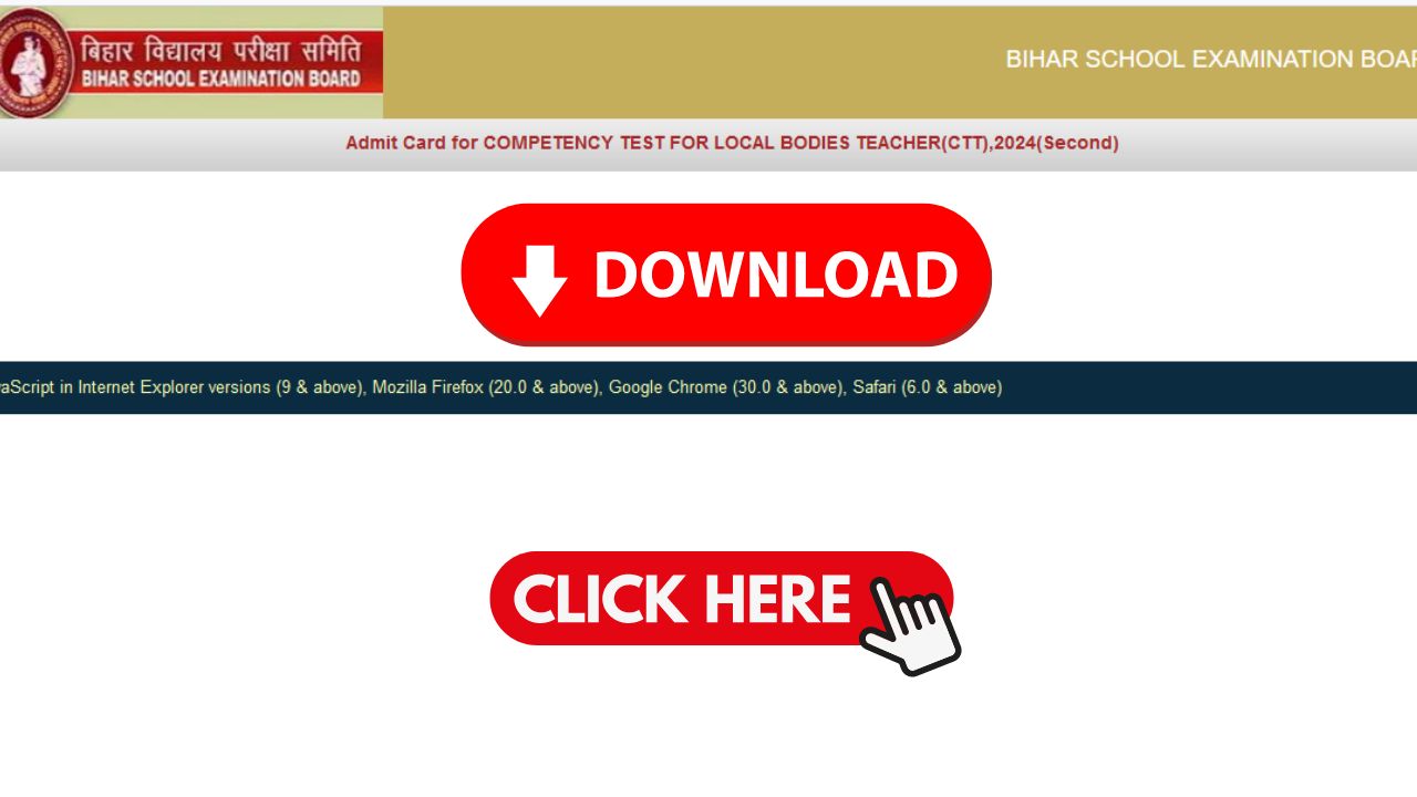 download their admit cards from the official BSEB Sakshamta Pariksha website - bsebsakshamta.com