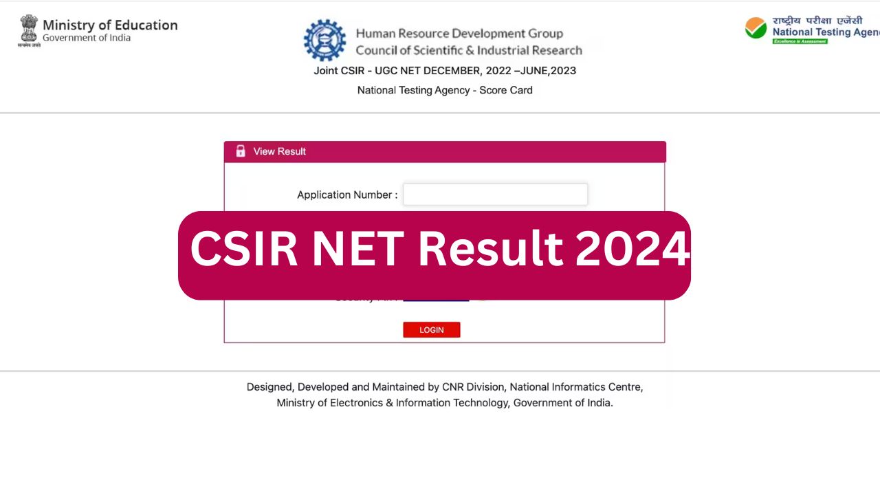 CSIR NET Result 2024