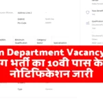 Tourism Department Vacancy